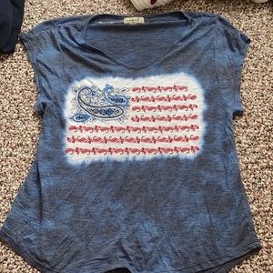 Red white and blue t-shirt